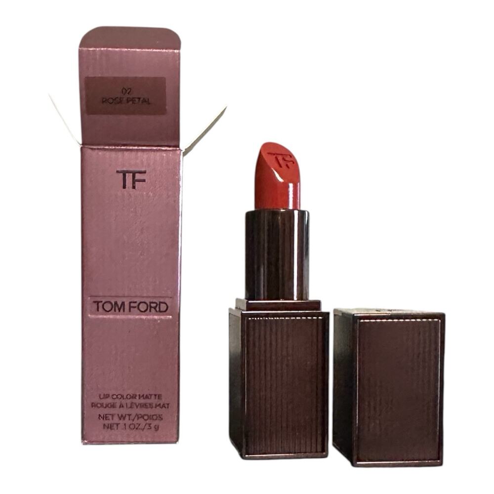 Tom Ford Lip Color Matte Lipstick 02 Rose Petal Full Size Authentic New